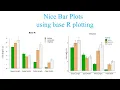 How to make and enhance barplot with data labels error bar and legend using R programming