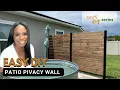 DIY in a Day Easy Patio Privacy Wall