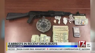 Guns drugs seized during recent Durham County arrests
