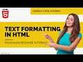 Text formatting in Html Html Tutorial Malayalam Lesson 2