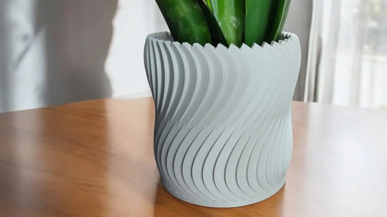 Design plant pot "turbine wheeler"