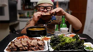 50대 고독한 아재 족발에 소주 한잔 했습니다~ 이게 행복이지  │Braised Pigs' Feet Mukbang Eatingshow