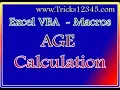 Excel VBA Macros AGE Calculation