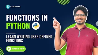 V-12 Functions in Python User Defined Functions Python For Data Science