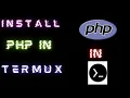 Install php in termux run php server in termux