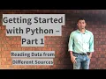 Getting Started with Data Science using Python - Part 1