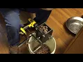 Cracking pecans with a drill