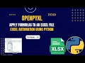 Excel Automation Tutorial - 19 Applying Formulas in Excel openpyxl Python
