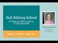 Self-Editing School 10 Things an Editor Looks for in a Structural Edit with JoEllen Nordstrom