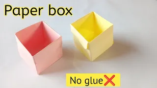 DIY Paper Box Easy Origami Paper Box How To Make Paper Box Without Glue No Glue Paper Craft DIY Box 