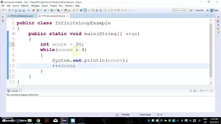 Java Infinite Loop Example