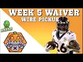 Waiver Week 5 pick ups