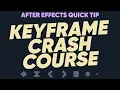 After Effects KEYFRAME CRASH COURSE Adobe After Effects Quick Tip