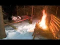 Surviving UNDER THE STARS in -12C Without a Shelter (First Snow Bushcrafting)