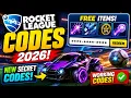 Rocket League Codes 2026 NEW Secret Codes for Free Items Decals Rewards
