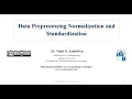 Data Preprocessing Normalization and Standardization
