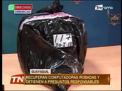 Recuperan computadoras robadas y detienen a presuntos responsables