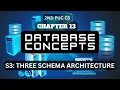 CHAPTER 13 S3 DATABASE CONCEPTS THREE SCHEMA ARCHITECTURE PHYSICAL LOGICAL DATA INDEPENDANCE