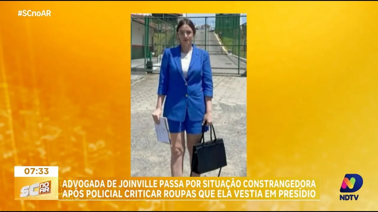 Policial desfere comentários machistas sobre roupa de advogada de Joinville durante visita prisional