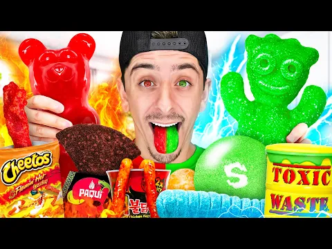 Download MP3 Eating the Worlds BIGGEST Spicy VS Sour Food - Challenge