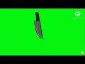 Throwing a knife in the air and back - Green Screen