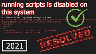 ✅How To Fix Error PS1 Can Not Be Loaded Because Running Scripts Is Disabled On This System? SOLVED