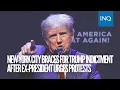 New York City braces for Trump indictment after ex-president urges protests