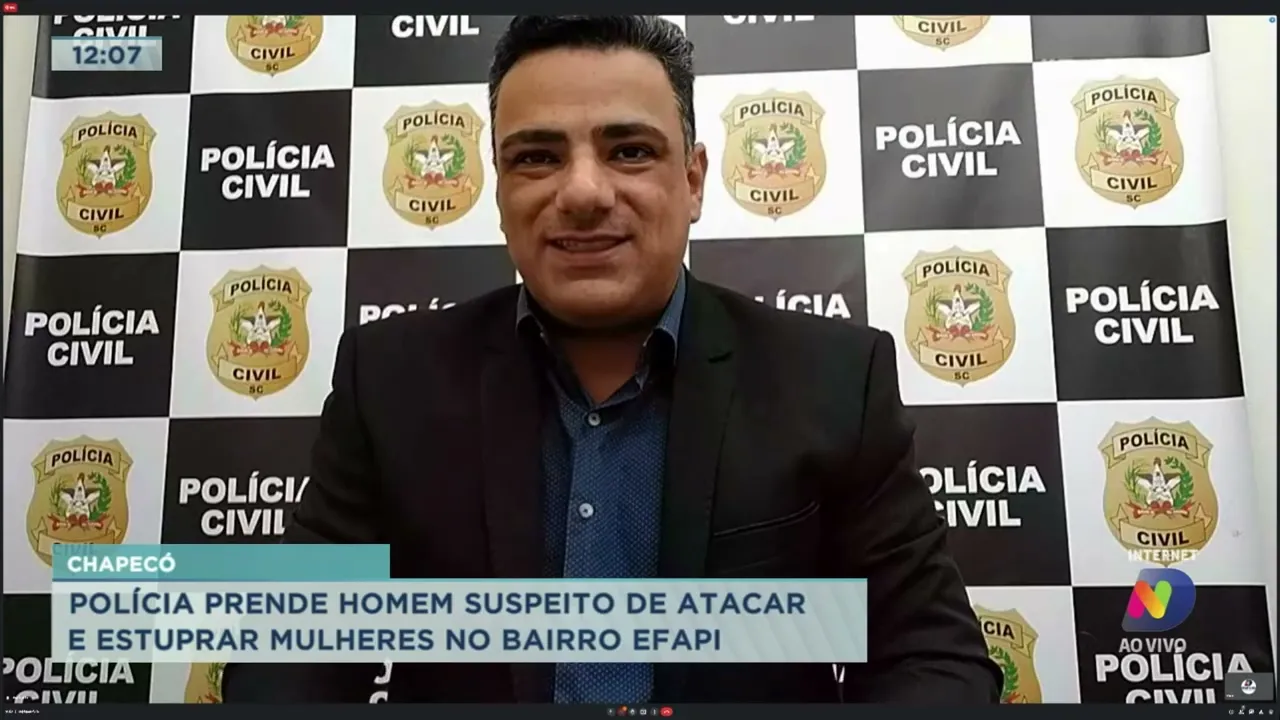 Polícia prende homem suspeito de atacar e estuprar mulheres no bairro Efapi em Chapecó