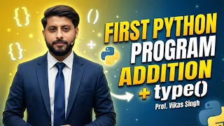 8 Your First Python Program Python Programming for Beginners Addition type of