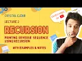 Printing the reverse sequence using recursion Leetcode