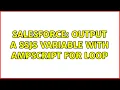 Salesforce Output a SSJS variable with Ampscript for loop
