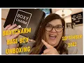 BOXY CHARM BASE BOX FOR SEPTEMBER 2022 UNBOXING AND REIVEW FROM TRY ON OF PRODUCTS ALL MAKEUP