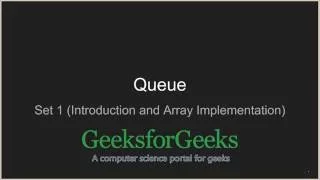 Queue Set 1 Introduction and Array Implementation GeeksforGeeks