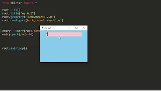 taking user input using entry box Entry widget in tkinter tkinter tutorial in hindi