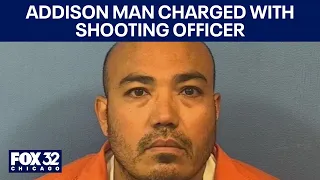 Addison man charged with shooting officer