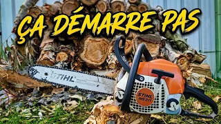 Tuto Stihl MS 211 : Problème de démarrage et chaîne qui saute