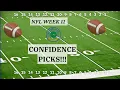 Week 11 NFL Confidence Picks