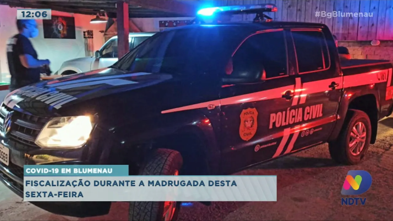 Blumenau faz fiscalização durante a madrugada desta sexta-feira, em busca de aglomerações
