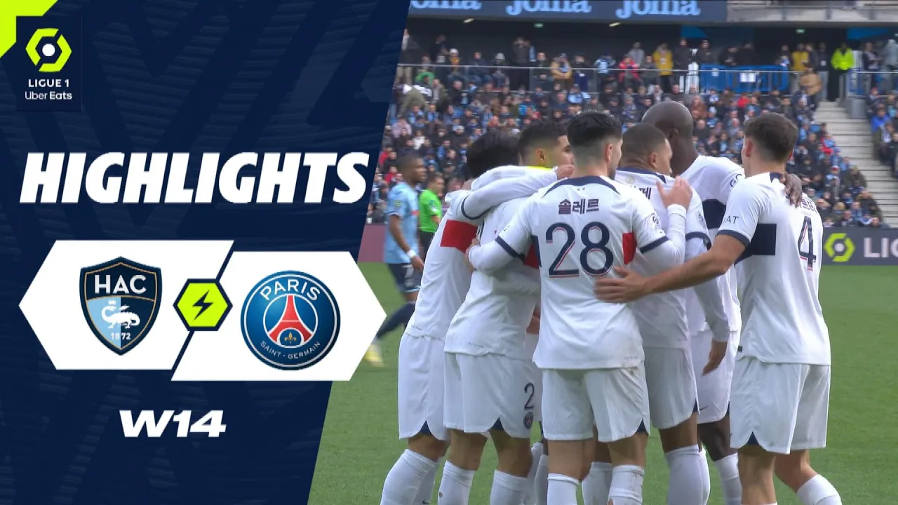 HAVRE AC - PARIS SAINT-GERMAIN (0 - 2) - Highlights ...