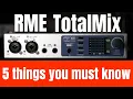 Lagu RME TotalMix: 5 Things you need to know to get going