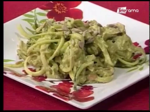 Pasta de zuquini con Champiñones 