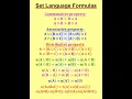 Set Language Formulas
