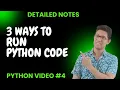 Master Python 3 Ways to Run Python Code Locally Online Python Tutorial Interactive Mode