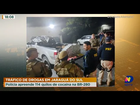 Tráfico de drogas em Jaraguá do Sul: polícia apreende 114 quilos de cocaína na BR-280