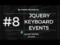 jQuery Tutorial in Hindi part 8 jQuery Keyboards Events in Hindi Keypress Keydown and Keyup