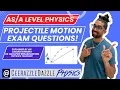 AS A Level Physics A Projectile Motion exam questions walkthrough
