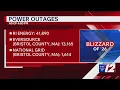 Update 4 30 pm Number of power outages in RI Bristol County MA