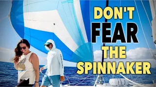 How to FLY A SPINNAKER on a BIG CRUISING CAT – 1400 Mile Passage PART 2 of 3 | SailAway 221