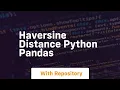 haversine distance python pandas