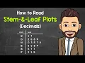 How to Read a Stem-and-Leaf Plot Decimals Math with Mr J